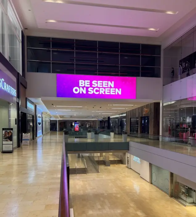 digital signage at a mall