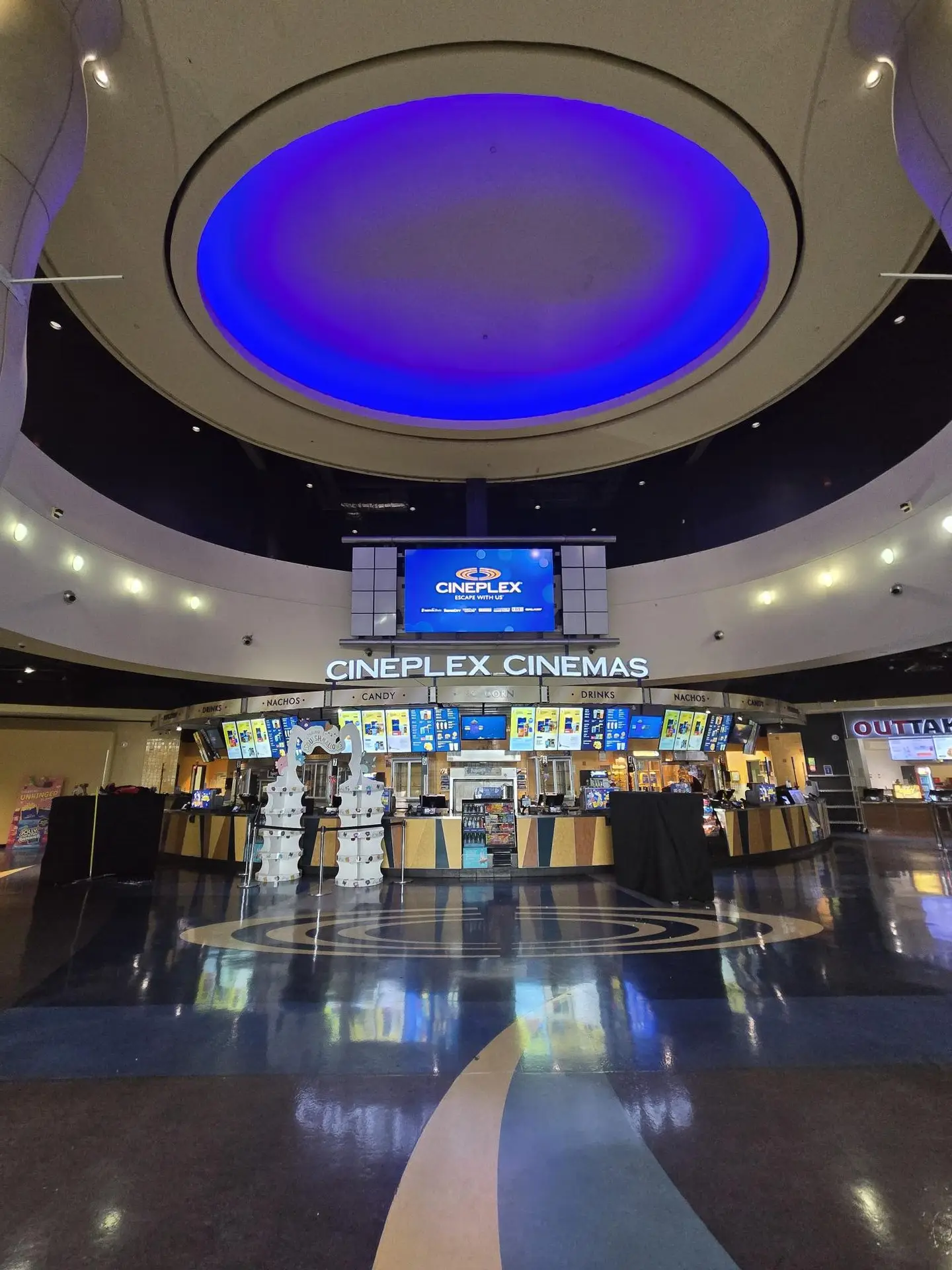 Digital signage and cinema technology infrastructure for Cineplex lobby displays.